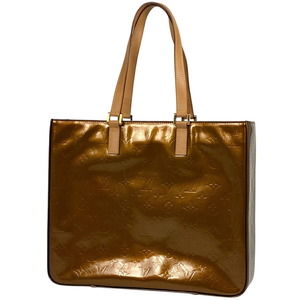 Louis Vuitton Columbus Handbag Patent Tote Bag Vernis Bron White